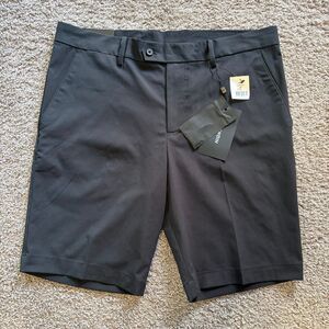 NEW J. Lindberg Vent Shorts Chino Flat Front Black Men’s Size 34 10”
